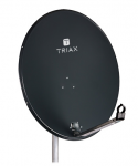 ANT80TD/TRIAX Antena SAT 80cm TRIAX 80 TD, stal, zysk do 37,1dB, ciemna